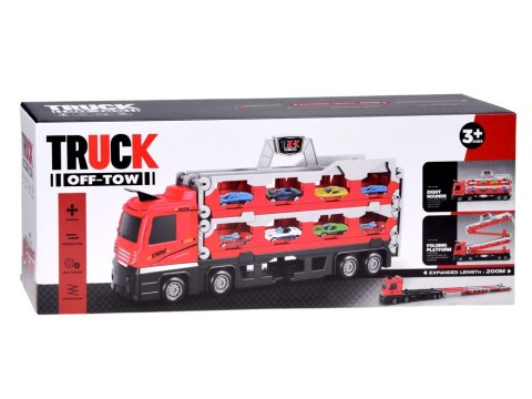 JOKOMISIADA Laweta transporter TIR rozkładany 200cm + 6 aut Dwupoziomowa budowa ZA6587