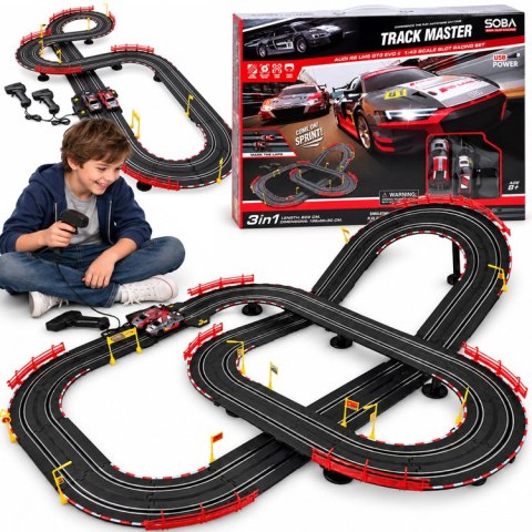 JOKOMISIADA TOR WYŚCIGOWY elektryczny 525cm Audi R8 LMS GT3 EVO II 2 auta s:1:43 RC0776