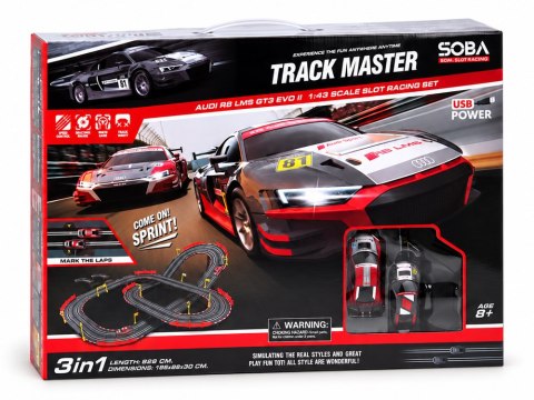 JOKOMISIADA TOR WYŚCIGOWY elektryczny 525cm Audi R8 LMS GT3 EVO II 2 auta s:1:43 RC0776