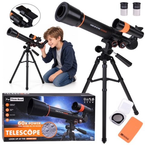 JOKOMISIADA Teleskop astronomiczny dla dzieci + metalowy statyw 18x 60x LUNETA ZA6300