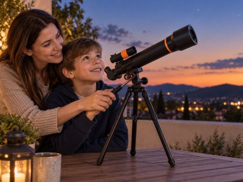 JOKOMISIADA Teleskop astronomiczny dla dzieci + metalowy statyw 18x 60x LUNETA ZA6300