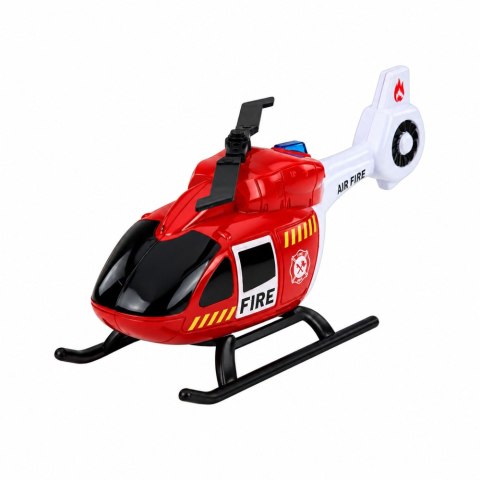 LEAN Toys Baza Garaż Straż Pożarna Helikopter Krótkofalówka Światła Dźwięki