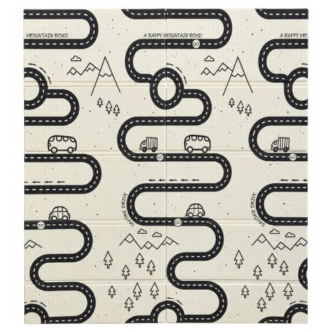 LEAN Toys Mata Edukacyjna Do Raczkowania Piankowa Składana Dwustronna Droga 180x200cm