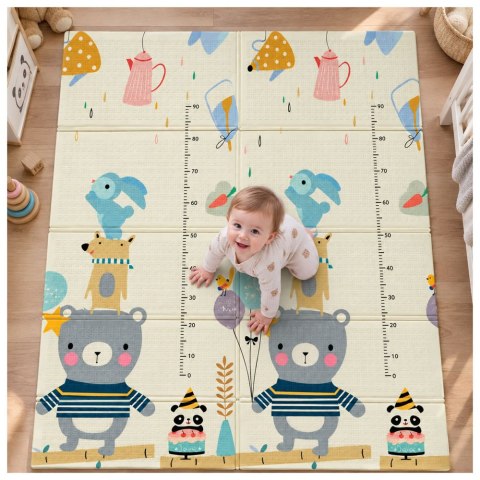 LEAN Toys Mata Edukacyjna Do Raczkowania Piankowa Składana Dwustronna Droga 180x200cm