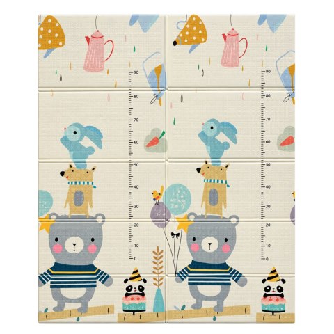 LEAN Toys Mata Edukacyjna Do Raczkowania Piankowa Składana Dwustronna Pandy 180x150cm