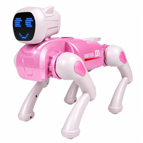LEAN Toys Pies Robot AI Zdalnie Sterowany RC Bluetooth Aplikacja Programowalny Różowy