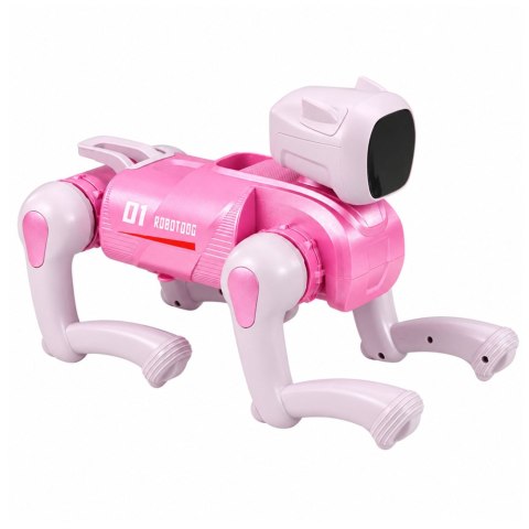 LEAN Toys Pies Robot AI Zdalnie Sterowany RC Bluetooth Aplikacja Programowalny Różowy