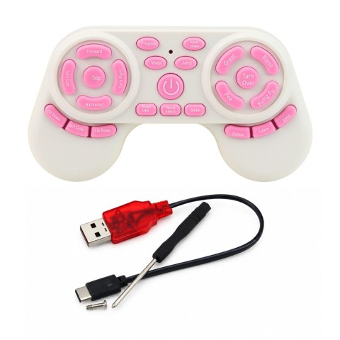 LEAN Toys Pies Robot AI Zdalnie Sterowany RC Bluetooth Aplikacja Programowalny Różowy