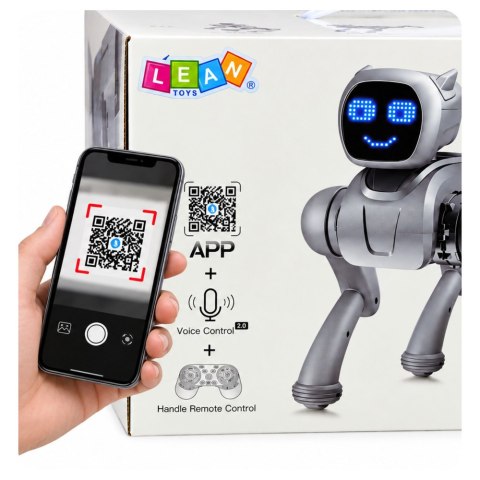 LEAN Toys Pies Robot AI Zdalnie Sterowany RC Bluetooth Aplikacja Programowalny Różowy