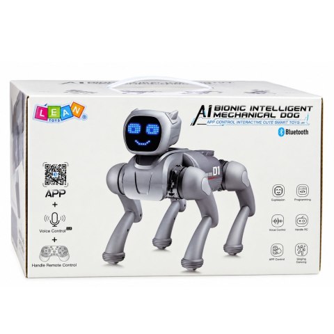 LEAN Toys Pies Robot AI Zdalnie Sterowany RC Bluetooth Aplikacja Programowalny Różowy