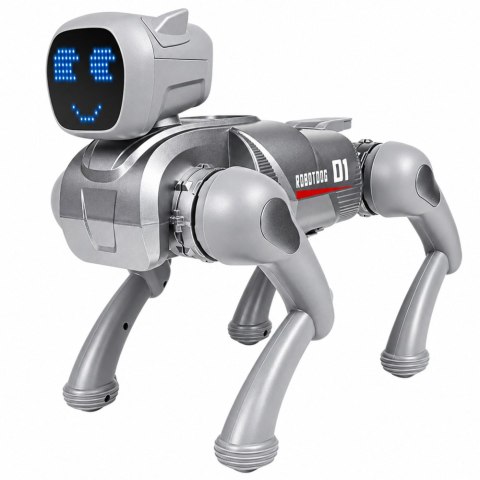 LEAN Toys Pies Robot AI Zdalnie Sterowany RC Bluetooth Aplikacja Programowany Srebrny