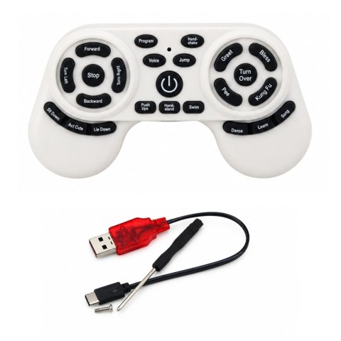 LEAN Toys Pies Robot AI Zdalnie Sterowany RC Bluetooth Aplikacja Programowany Srebrny