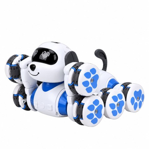 LEAN Toys Pies Robot Zdalnie Sterowany RC 8 Kół Drift 360° Akrobacje Niebieski