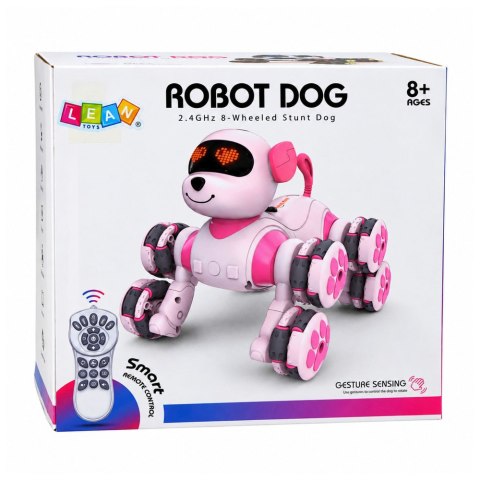 LEAN Toys Pies Robot Zdalnie Sterowany RC 8 Kół Drift 360° Akrobacje Niebieski