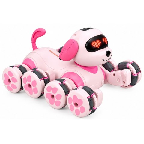 LEAN Toys Pies Robot Zdalnie Sterowany RC 8 Kół Drift 360° Akrobacje Różowy
