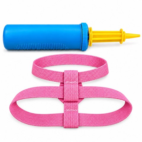 LEAN Toys Pluszowy Konik Skoczek Pompowany Dla Dzieci Do Skakania Biały 60cm