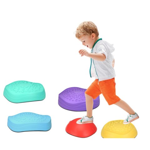 LEAN Toys Ścieżka Sensoryczna Kamienie Równoważne Dla Dzieci Kolorowe 5el