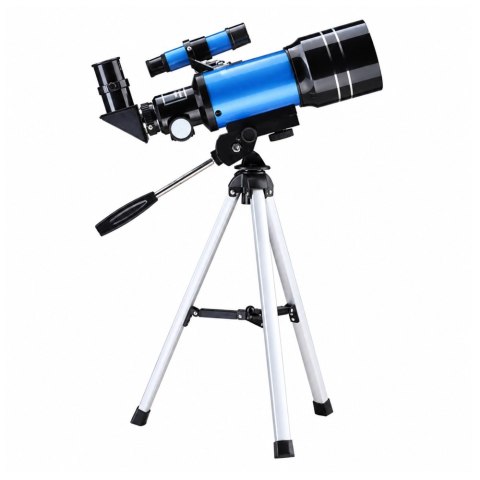LEAN Toys Teleskop Astronomiczny Dla Dzieci Statyw Niebieski Powiększenie 150x