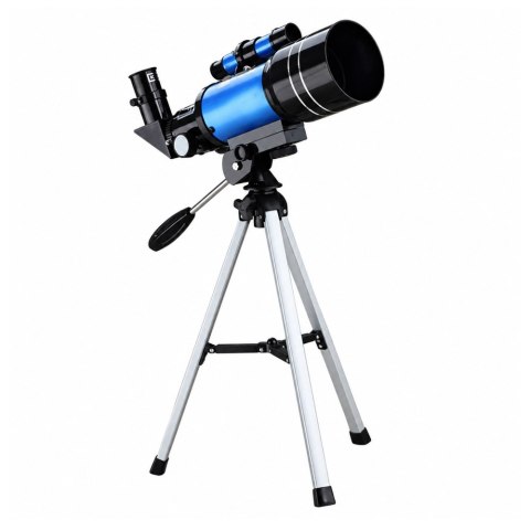 LEAN Toys Teleskop Astronomiczny Dla Dzieci Statyw Niebieski Powiększenie 150x
