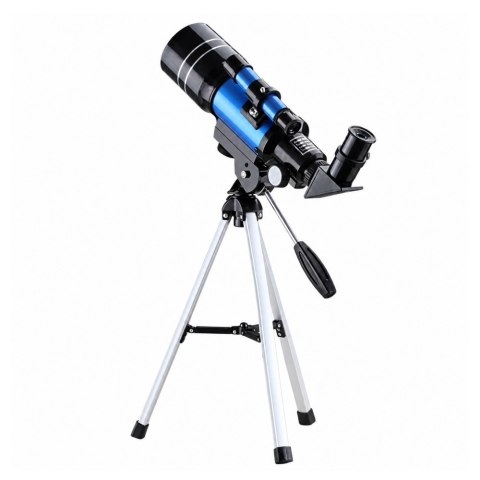 LEAN Toys Teleskop Astronomiczny Dla Dzieci Statyw Niebieski Powiększenie 150x
