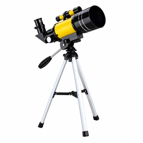 LEAN Toys Teleskop Astronomiczny Dla Dzieci Statyw Żółty Powiększenie 150x