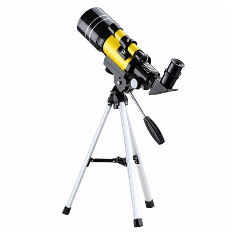 LEAN Toys Teleskop Astronomiczny Dla Dzieci Statyw Żółty Powiększenie 150x