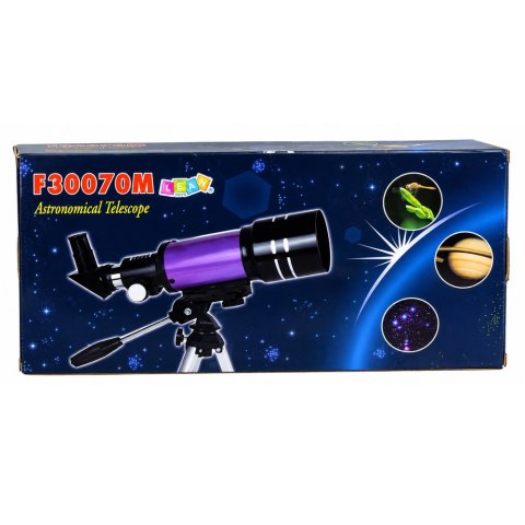 LEAN Toys Teleskop Astronomiczny Dla Dzieci Statyw Żółty Powiększenie 150x