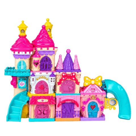LEAN Toys Zamek Księżniczki Zestaw Do Składania Kolorowy Światła Dźwięki 52 el.