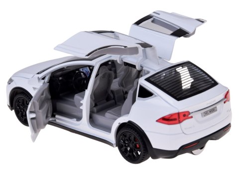 JOKOMISIADA Autko Tesla Model X RC 1:22 metalowy samochód na pilota LED dym RC0772