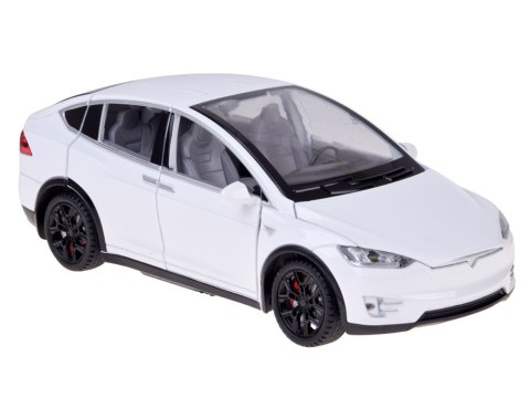 JOKOMISIADA Autko Tesla Model X RC 1:22 metalowy samochód na pilota LED dym RC0772