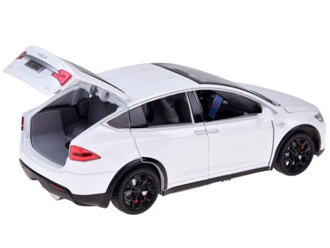 JOKOMISIADA Autko Tesla Model X RC 1:22 metalowy samochód na pilota LED dym RC0772