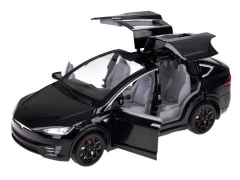 JOKOMISIADA Autko Tesla Model X RC 1:22 metalowy samochód na pilota LED dym RC0772