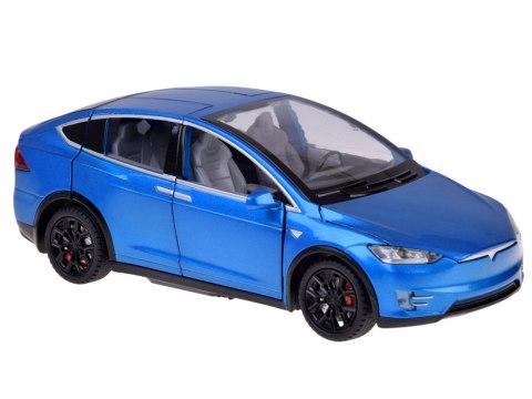 JOKOMISIADA Autko Tesla Model X RC 1:22 metalowy samochód na pilota LED dym RC0772