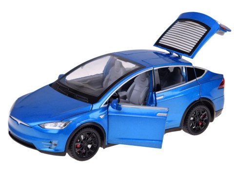 JOKOMISIADA Autko Tesla Model X RC 1:22 metalowy samochód na pilota LED dym RC0772