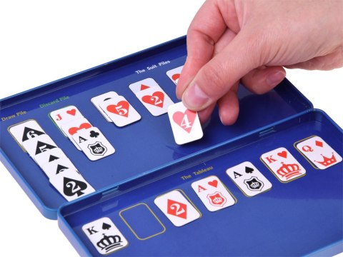 JOKOMISIADA Gra magnetyczna PASJANS - karty na magnes KIESZONKOWA wersja dla 1os GR0837