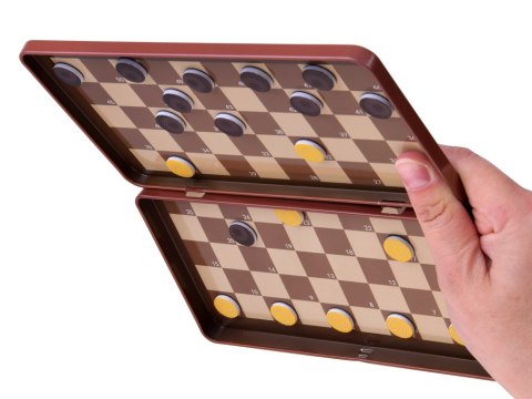 JOKOMISIADA Gra magnetyczna WARCABY - na magnes KIESZONKOWA - dla 2os.GR0838