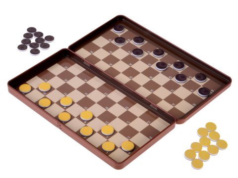 JOKOMISIADA Gra magnetyczna WARCABY - na magnes KIESZONKOWA - dla 2os.GR0838
