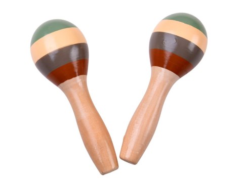 JOKOMISIADA Instrumenty muzyczne DREWNIANE cymbałki, tamburyn, trójkąt - 6ele IN0191