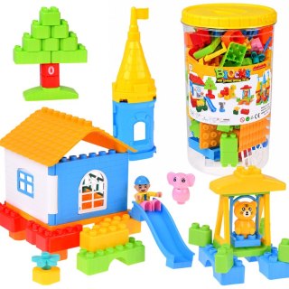 JOKOMISIADA Klocki DUŻE plastikowe 94ele w pojemniku z uchwytem + figurki ZA6429
