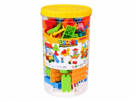 JOKOMISIADA Klocki DUŻE plastikowe 94ele w pojemniku z uchwytem + figurki ZA6429