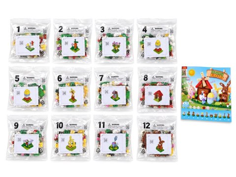 JOKOMISIADA Klocki konstrukcyjne WIELKANOCNA FARMA 12w1 połącz w całość! 665ele ZA6551