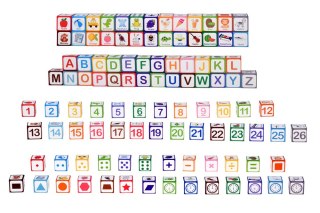 JOKOMISIADA Klocki magnetyczne EDUKACYJNE - nauka liczenia, liter, zegara 35ele ZA6603