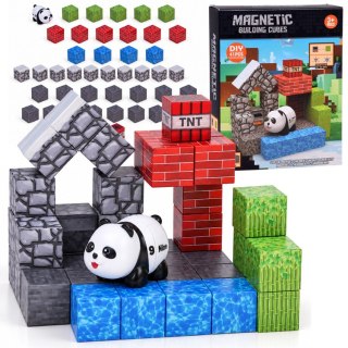 JOKOMISIADA Klocki magnetyczne PANDA - konstrukcyjne sześciany i piksele 41ele ZA6604
