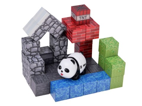 JOKOMISIADA Klocki magnetyczne PANDA - konstrukcyjne sześciany i piksele 41ele ZA6604