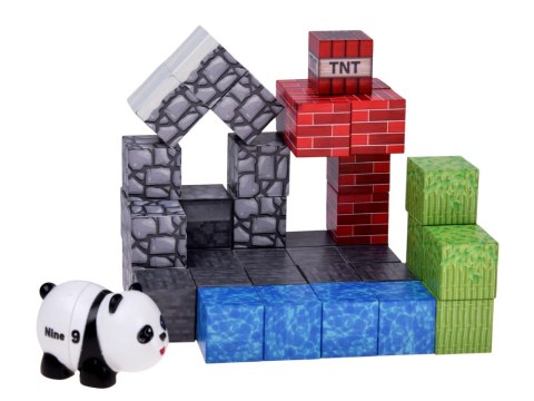 JOKOMISIADA Klocki magnetyczne PANDA - konstrukcyjne sześciany i piksele 41ele ZA6604