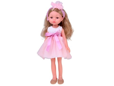 JOKOMISIADA Lalka BALETNICA 35cm z blond włosami w tiulowej, różowej sukience ZA6440