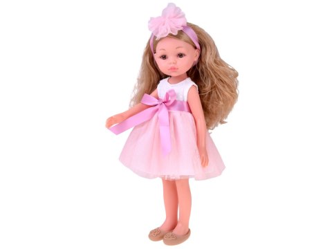 JOKOMISIADA Lalka BALETNICA 35cm z blond włosami w tiulowej, różowej sukience ZA6440