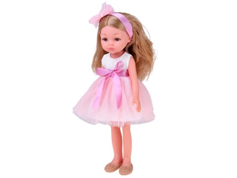 JOKOMISIADA Lalka BALETNICA 35cm z blond włosami w tiulowej, różowej sukience ZA6440