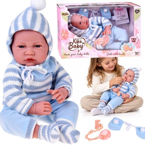 JOKOMISIADA Lalka BOBAS miękka guma, mówiąca - 12 funkcji dźwiękowych 45cm ZA6441