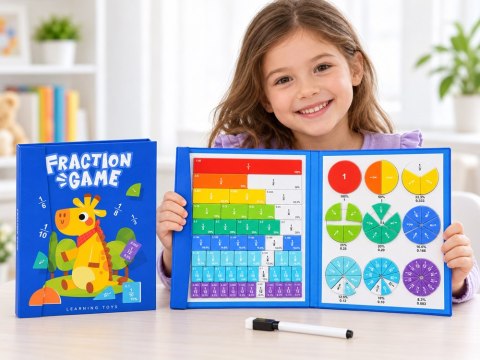 JOKOMISIADA Magnetyczny Zestaw do Nauki Ułamków Matematyka dla Dzieci Ułamki ZA6609